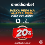 Meridianbet yatoa Bonus ya 20% kwa miamala ya M-Pesa Push